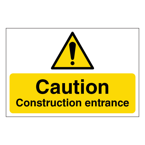 Caution Construction Site Safety Sign Durable For Crews