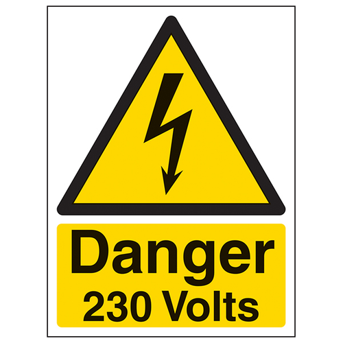Danger 230 Volts Safety Sign High Voltage For Workers