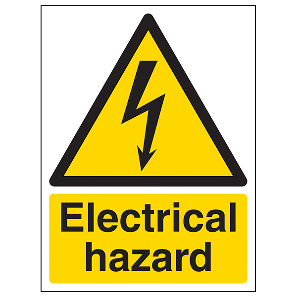 Electrical Hazard Safety Sign High Contrast Industrial