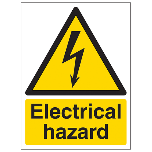 Electrical Hazard Safety Sign High Contrast Industrial