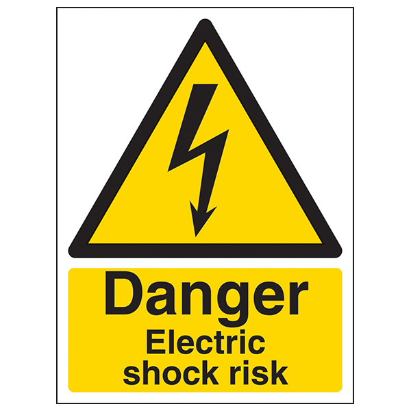 Danger Electric Shock Safety Sign For Workplace ISO