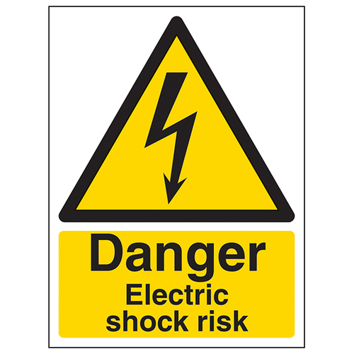 Danger Electric Shock Safety Sign For Workplace ISO