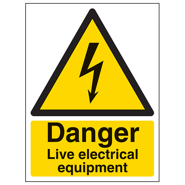Danger Live Electrical Safety Sign For Workers Compliant