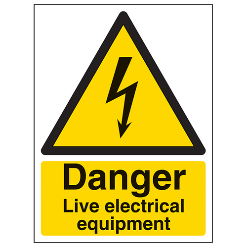 Danger Live Electrical Safety Sign For Workers Compliant