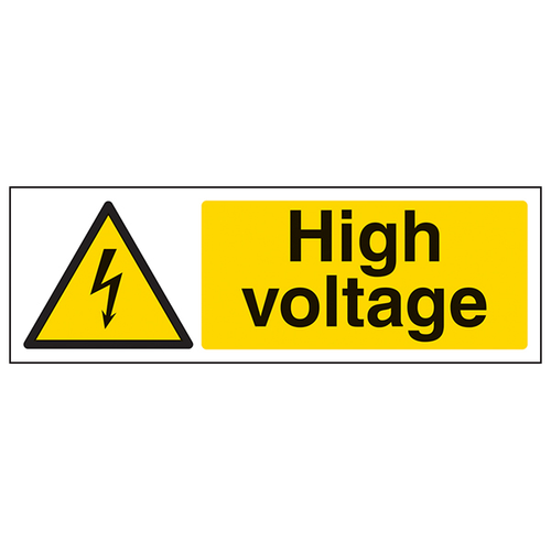 High Voltage Safety Sign High Contrast For Worksites
