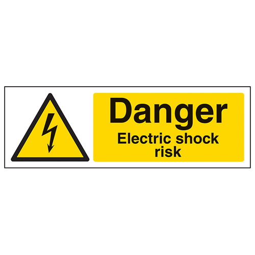 Electric Shock Hazard Sign Landscape For Workplace Safety