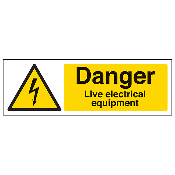 Live Electrical Equipment Danger Safety Sign For Contractor
