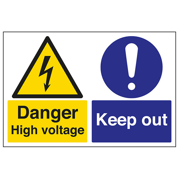 Danger High Voltage Safety Sign EN ISO 7010 For Workers