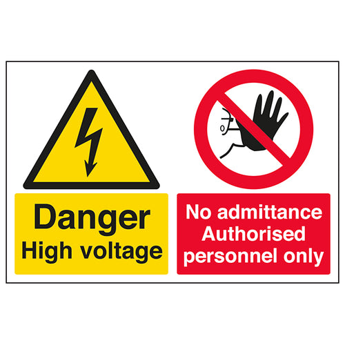 High Voltage Safety Sign Critical Warning Compliant Site