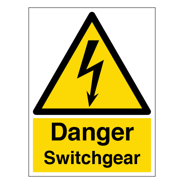 Danger Switchgear Safety Sign ISO 7010 Compliant For Workers