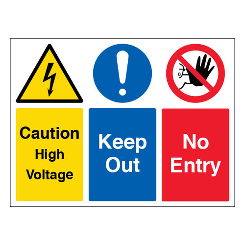 Pro High Voltage Safety Sign Self Adhesive For Workers