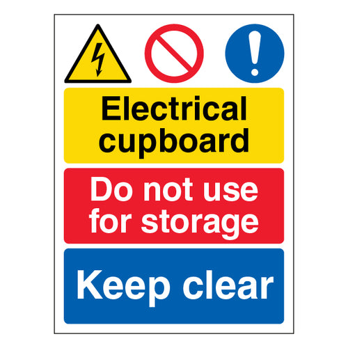 Electrical Cupboard Safety Sign Keep Clear For Staff