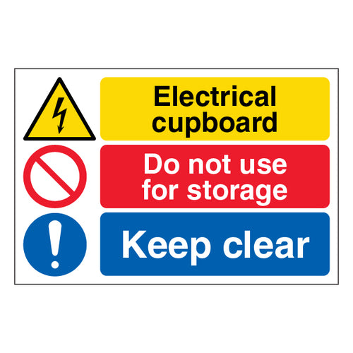 Electrical Cupboard Safety Sign Keep Clear For Workplace