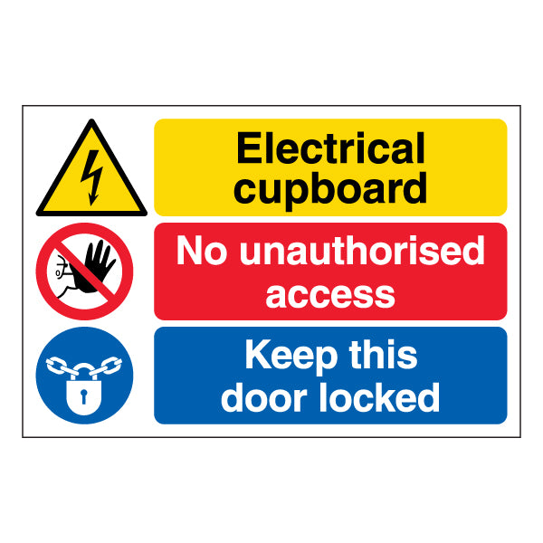 Electrical Cupboard Safety Sign Vital Lock Notice Workplace
