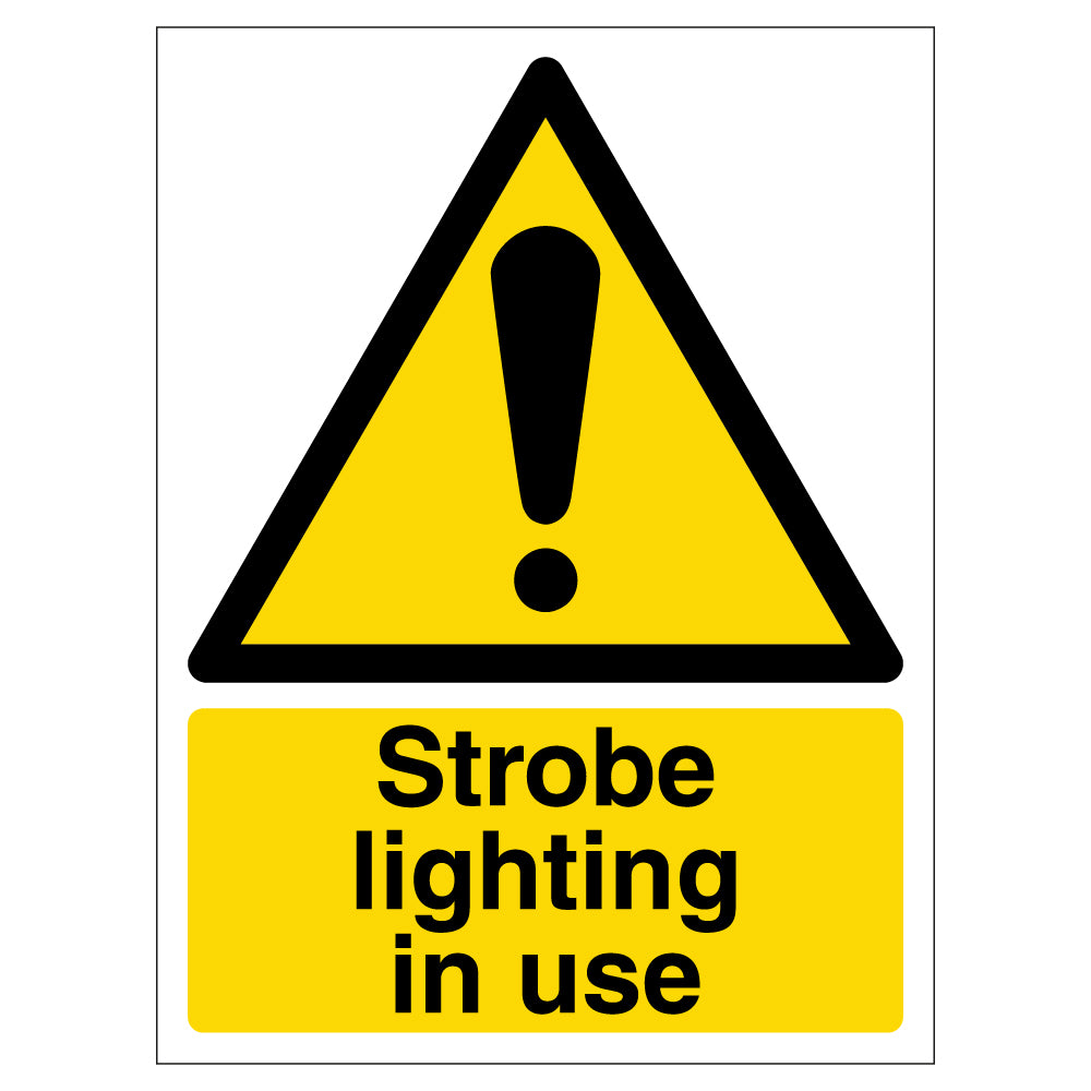 Strobe Lighting In Use Safety Sign High Visibility Staff