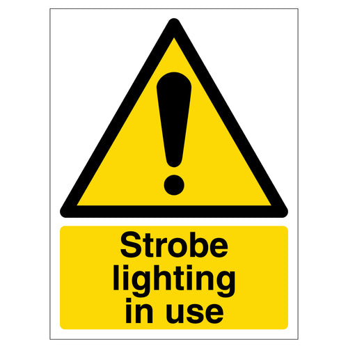 Strobe Lighting In Use Safety Sign High Visibility Staff