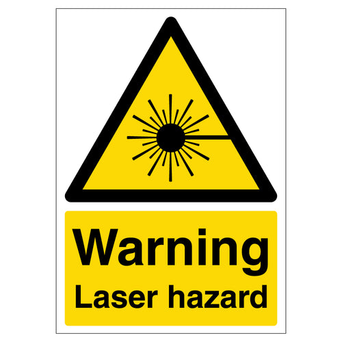 Warning Laser Hazard Safety Sign Compliant For Workplace