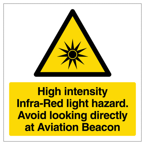 Infrared Light Hazard Safety Sign High Intensity For Staff