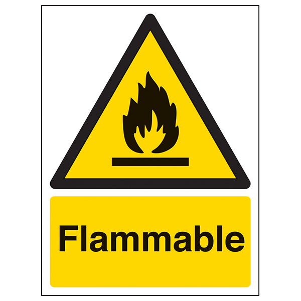Flammable Safety Sign High Visibility Essential Workplace