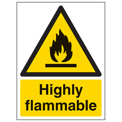 Highly Flammable Safety Sign Compliance For Workplace