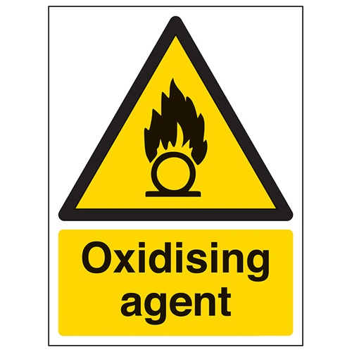 Oxidizing Agent Safety Sign High Visibility Workplace