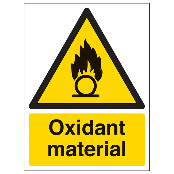 Oxidant Material Safety Sign High Visibility For Workplace