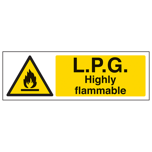 LPG Highly Flammable Safety Sign Compliant For Worksite