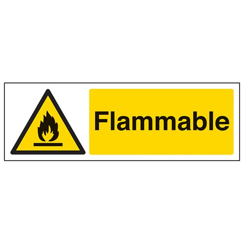 Flammable Safety Sign High Visibility Durable For Workplace