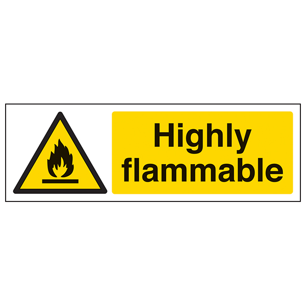 Highly Flammable Safety Sign Protects Workplace Staff
