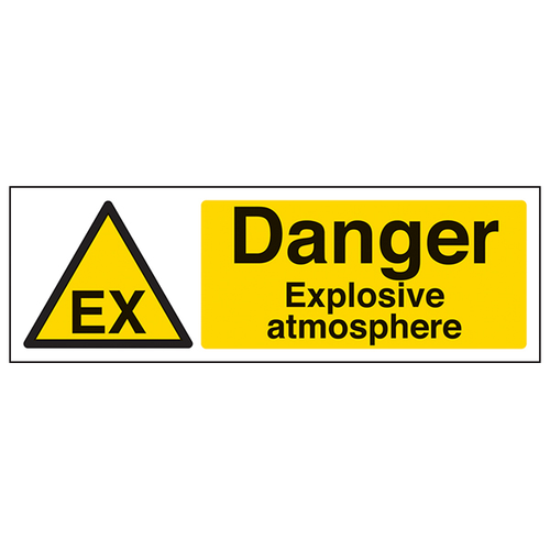 Explosive Atmosphere Safety Sign High Visibility Industrial