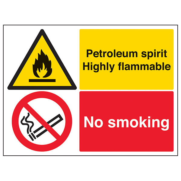 Petroleum Spirit No Smoking Safety Sign Durable Workplace