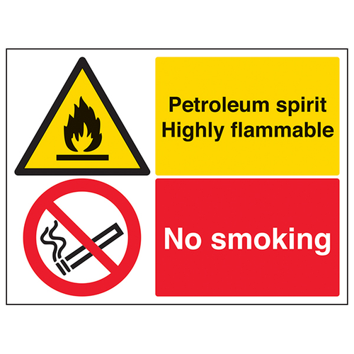 Petroleum Spirit No Smoking Safety Sign Durable Workplace