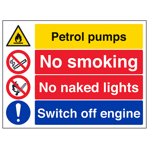 No Smoking Safety Sign For Petroleum Pumps High Visibility