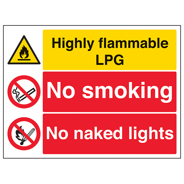 Highly Flammable LPG Safety Sign Essential For Workplace