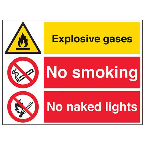 Explosive Gases No Smoking Safety Sign Workplace Warning