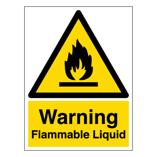 Warning Flammable Liquid Safety Sign Durable For Workplace