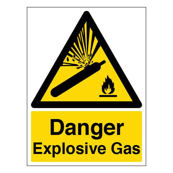 Danger Explosive Gas Safety Sign Essential For Industry