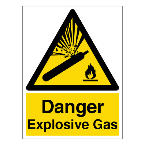 Danger Explosive Gas Safety Sign Essential For Industry
