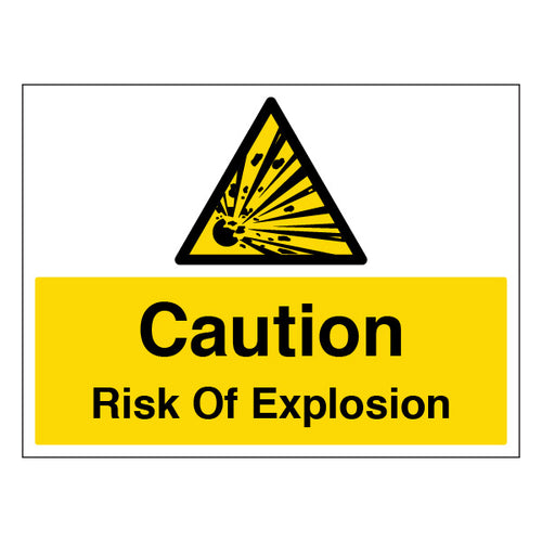Caution Risk Of Explosion Safety Sign Large For Site