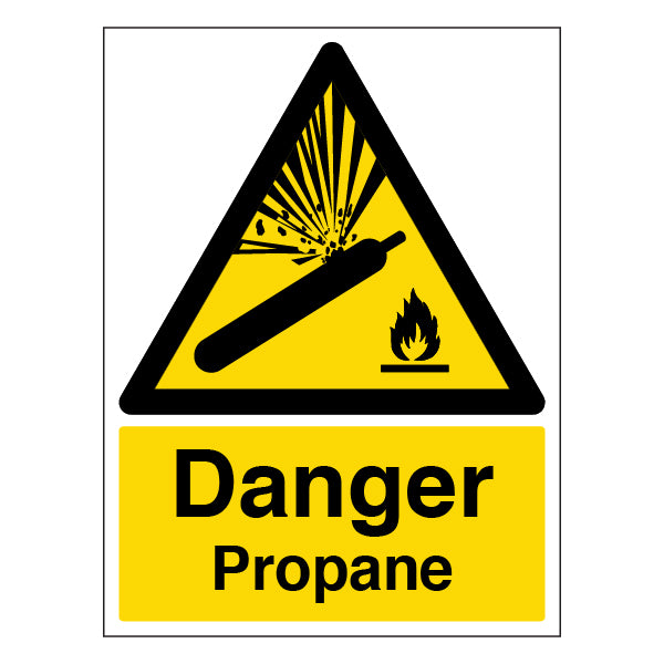 Danger Propane Safety Sign Clear Warning For Worksites
