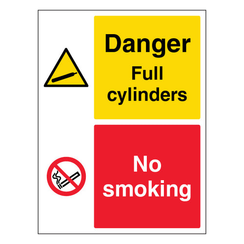 Danger Full Cylinders No Smoking Safety Sign Workplace Safe
