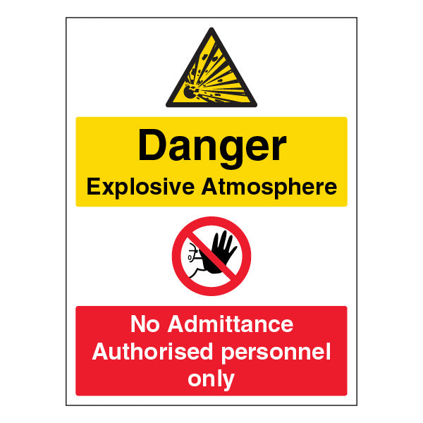Explosive Atmosphere Safety Sign Protect Workers Industrial