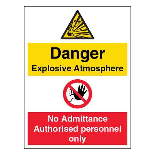 Explosive Atmosphere Safety Sign Protect Workers Industrial