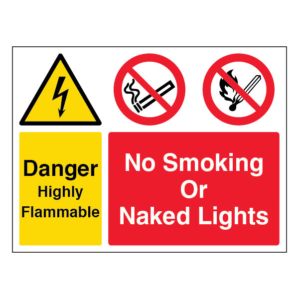 Highly Flammable Safety Sign Prevents Fires For Workers