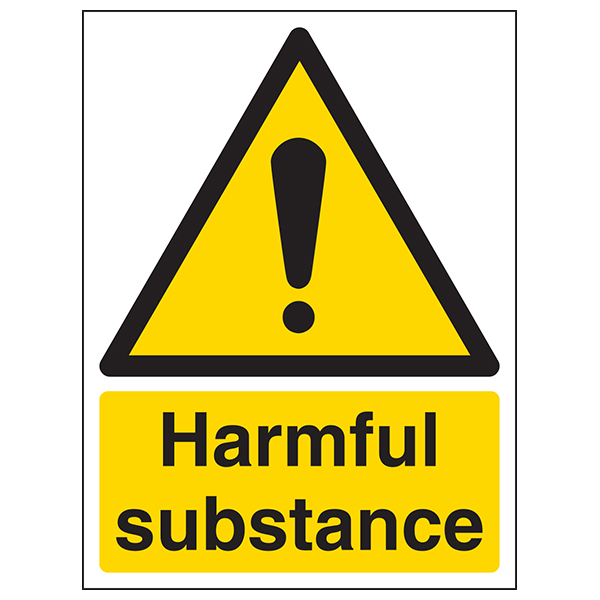 Harmful Substance Safety Sign Compliant Durable For Work