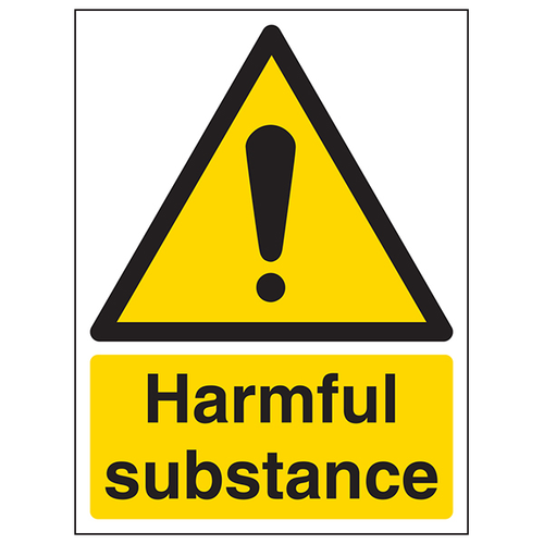 Harmful Substance Safety Sign Compliant Durable For Work