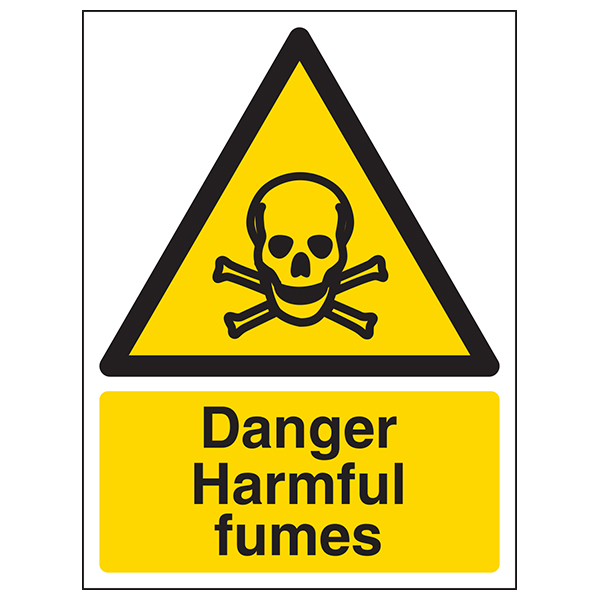 Harmful Fumes Safety Sign Emergency Warning For Workers