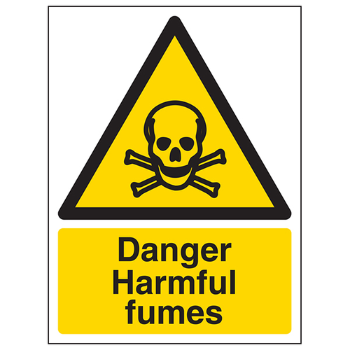 Harmful Fumes Safety Sign Emergency Warning For Workers