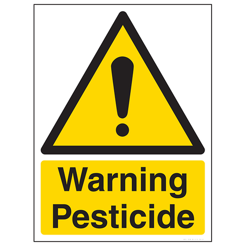 Pesticide Warning Safety Sign Clear Hazard Notice For Staff