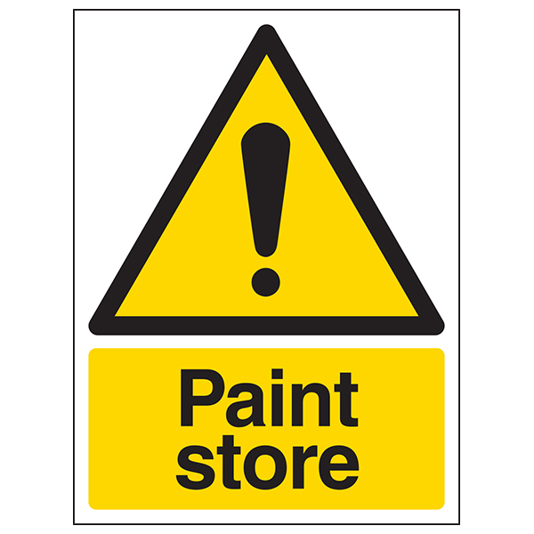 Paint Store Safety Sign Chemical Hazard Warning For Staff